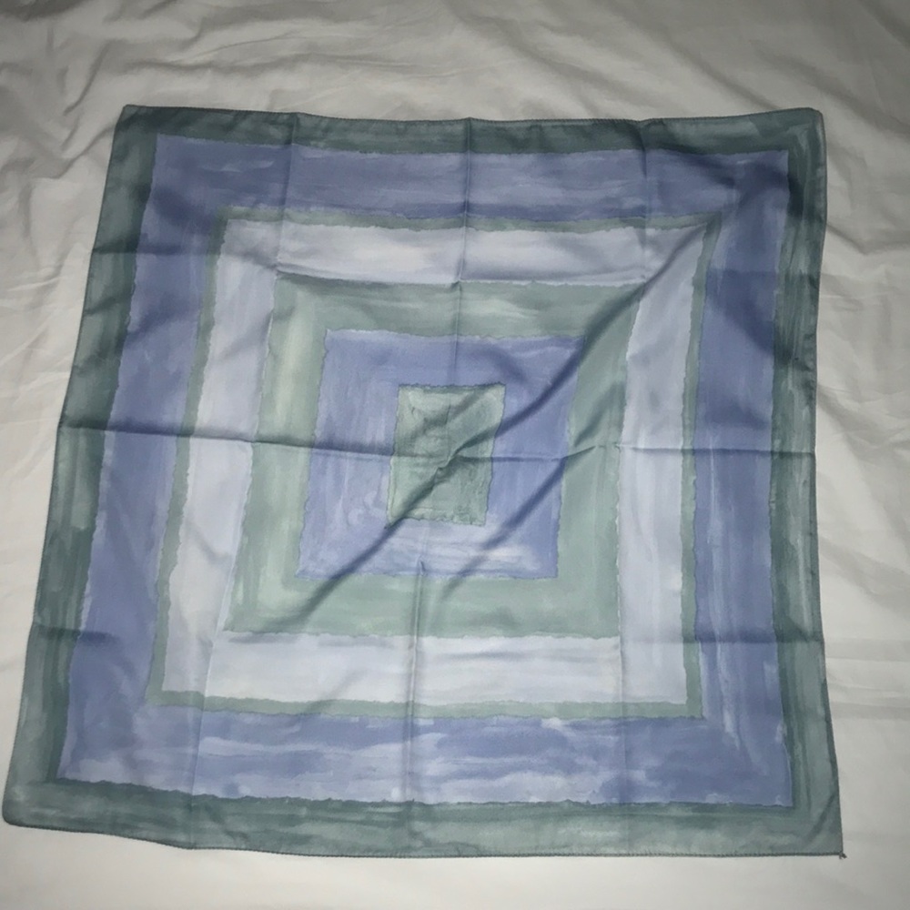 Scarf neckerchief blue green watercolor style new